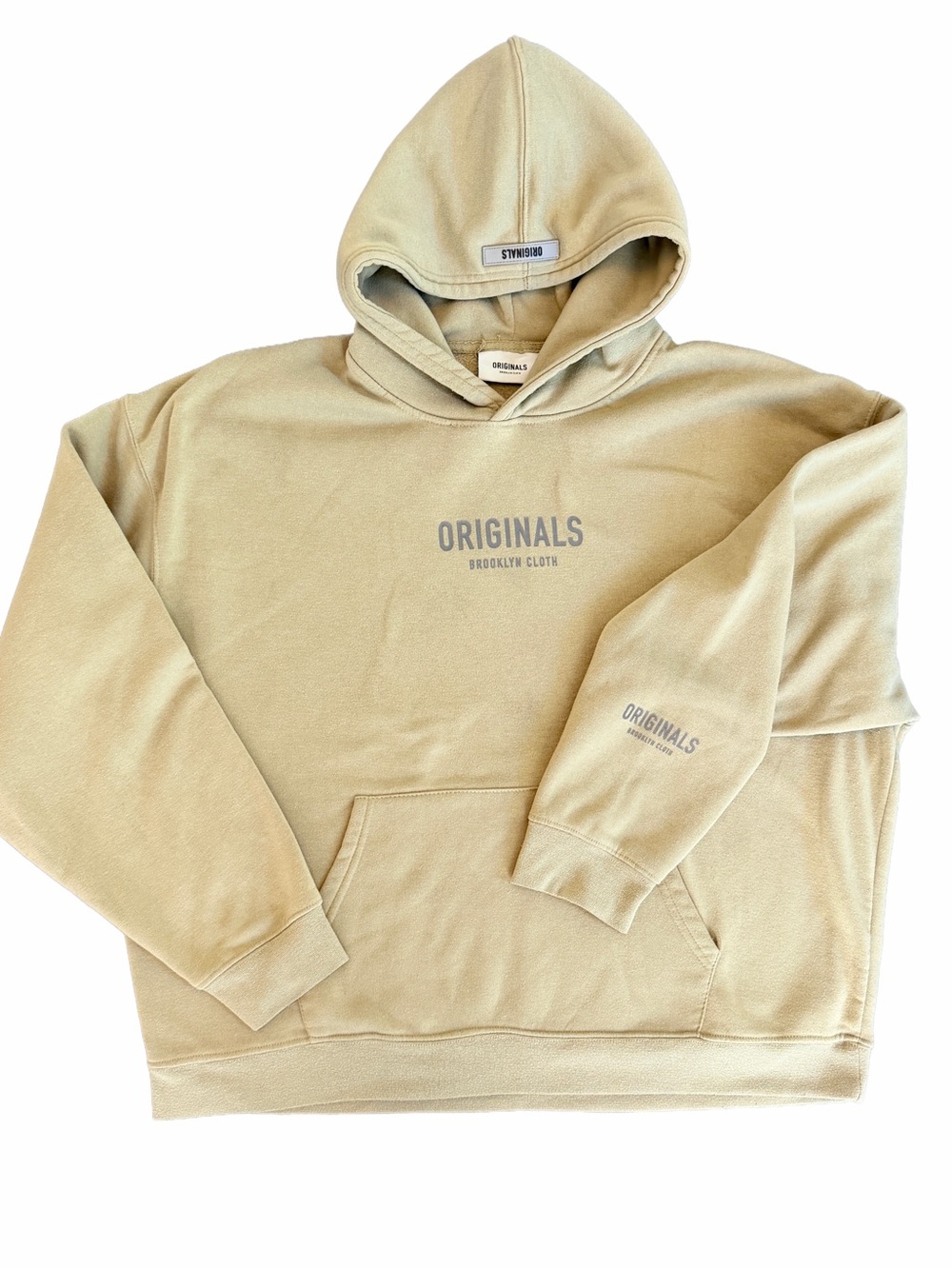 Brooklyn Cloth Original Fleece Hooded Sweater kangaroo pockets men Xlarge street